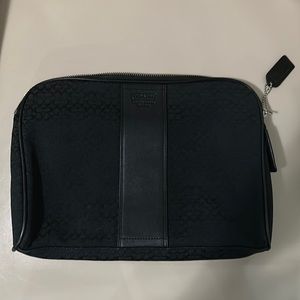 Authentic Coach Black Monogram Clutch